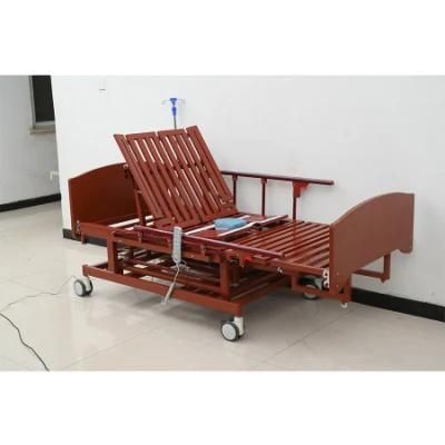 Electric Multifunction Adjustable Medical Hospital Bed with Casters Folding Electric ICU Nursing Hospital Bed