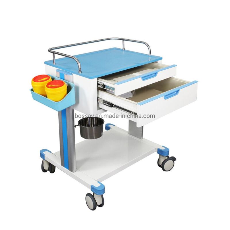 Medical Device Hospital Furniture Cart ABS Emergency Instrument Trolley