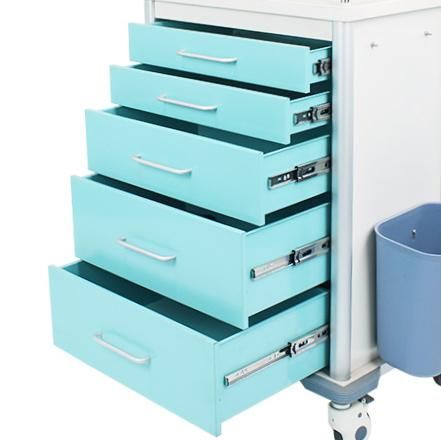 HS6611 Mobile Medical Equipment Drug Storage Trolley Drawer Anesthesia Trolley