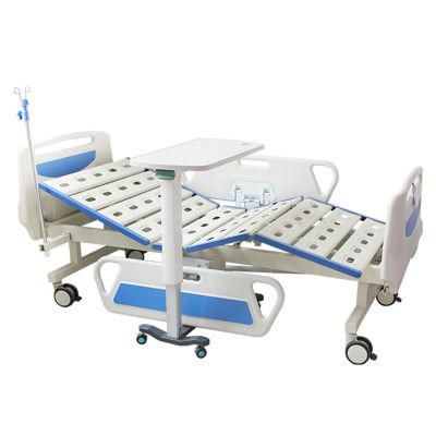 Multi Functions 2 Stainless Folding Cranks Medical Care Hospital Bed