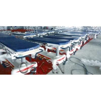 Hospital Medical Furniture Stainless Steel Movable Height-Adjustable Comfortable Medical Bed