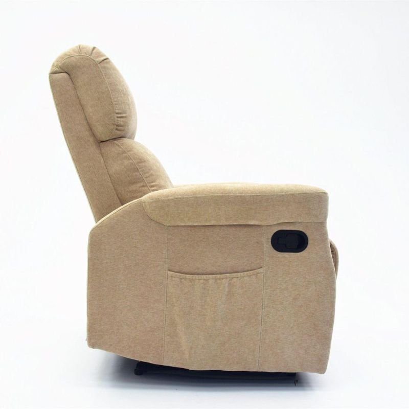 Jky Furniture Full Good Fabric Manual Recliner with Comfortable Backrest