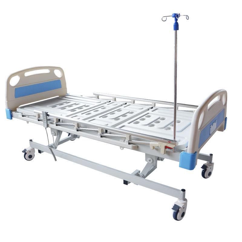 HS5107D China Medical Electric Moving Hospital ICU Patient Care Bed with Side Rail and Good Price