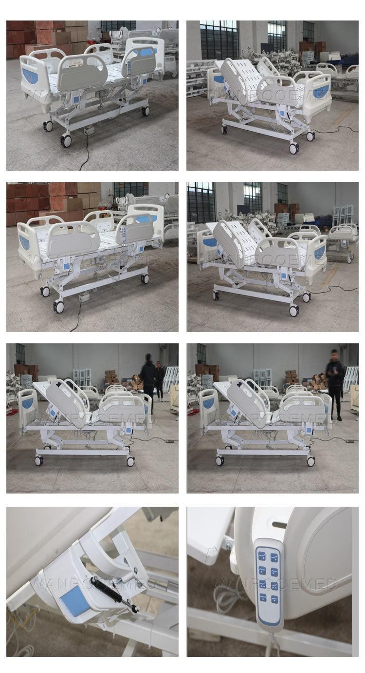 Bae304 Cheap Medical Three-Function Electric Folding Adjustable Hospital ICU Patient Bed