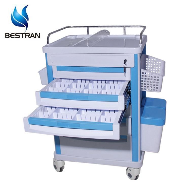 Bt-My005 Hospital Cart Medical Trolley with Drawers Hospital Medicine Trolleys Medical Trolley Cart Price