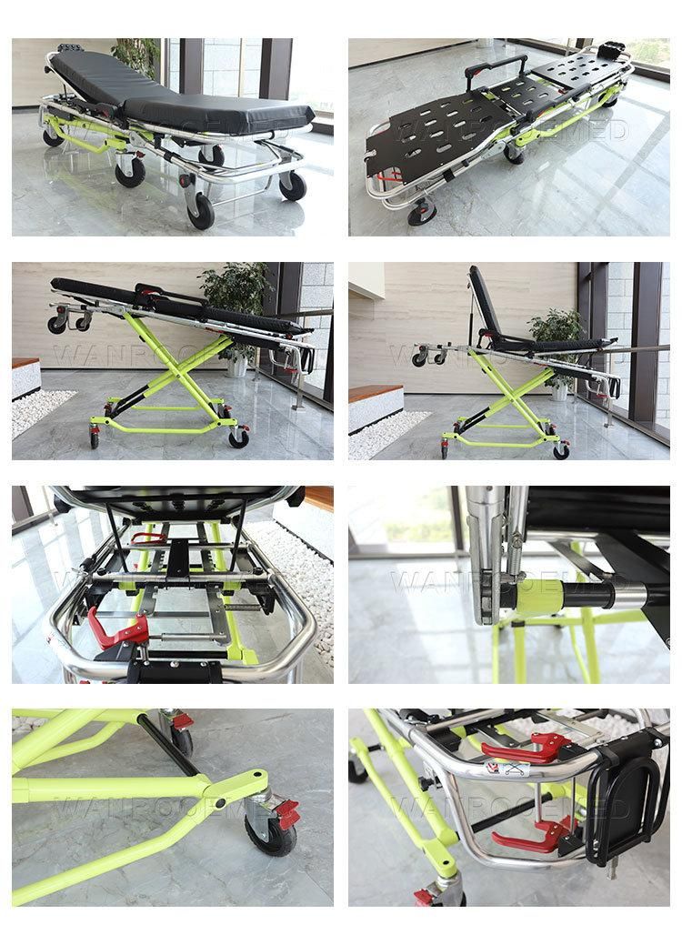Ea-3G Hospital Adjustable Manual Folding Multi-Function Patient Transport Stretcher