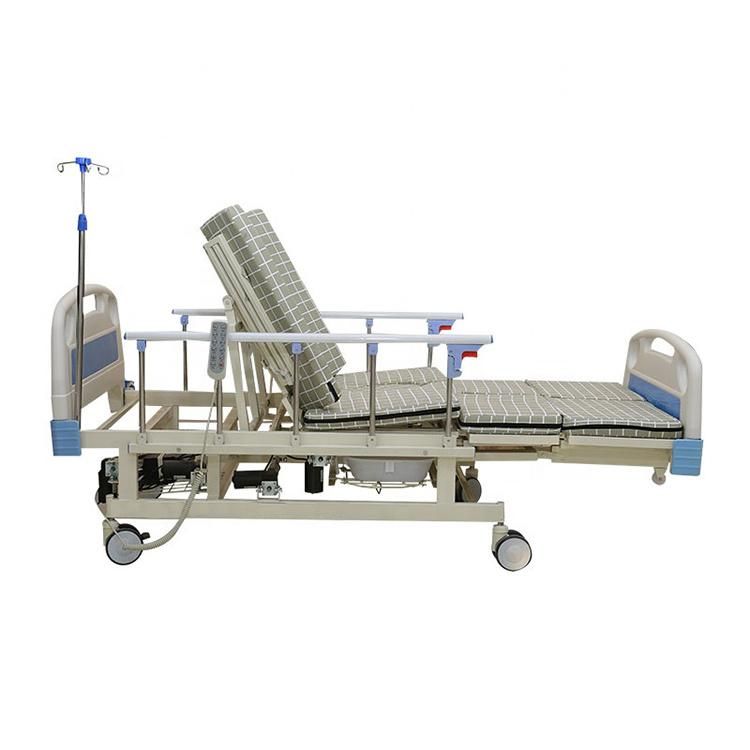 Adjustable Electric Manual Multifunction Nursing Home Medical Hospital Bed with Toilet