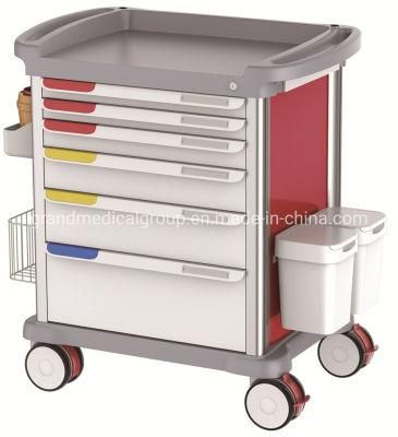 ISO9001 Certified OEM/ODM Reliable Quality Hospital Crash Cart Medical Trolley Price Surgical Trolley with Drawers Medical Device Manufacturer