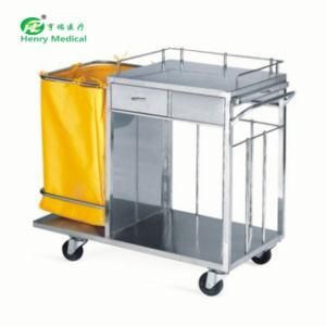 Medical Waste Cleaning Cart Garbaga Cart Dressing Trolley (HR-422A)