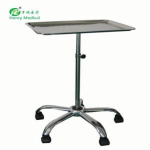 Stainless Steel Adjustable Surgical Instrument Tray Mayo Trolley (HR-792)