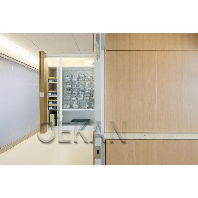 Oekan Hospital Furniture Wooden Wall Cabinet for Pharmacy Using