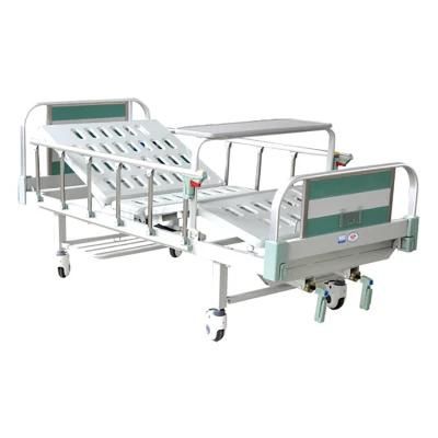 Two Crank Manual Foldaway Hospital Bed with 2-Functiions