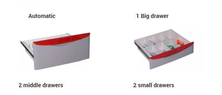 Medical Equipment Trolley Cart ABS Anesthesia Trolley with 5 Layers