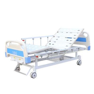 Medical Bed Two Cranks Manual Hospital Bed for Mobile Hospitals