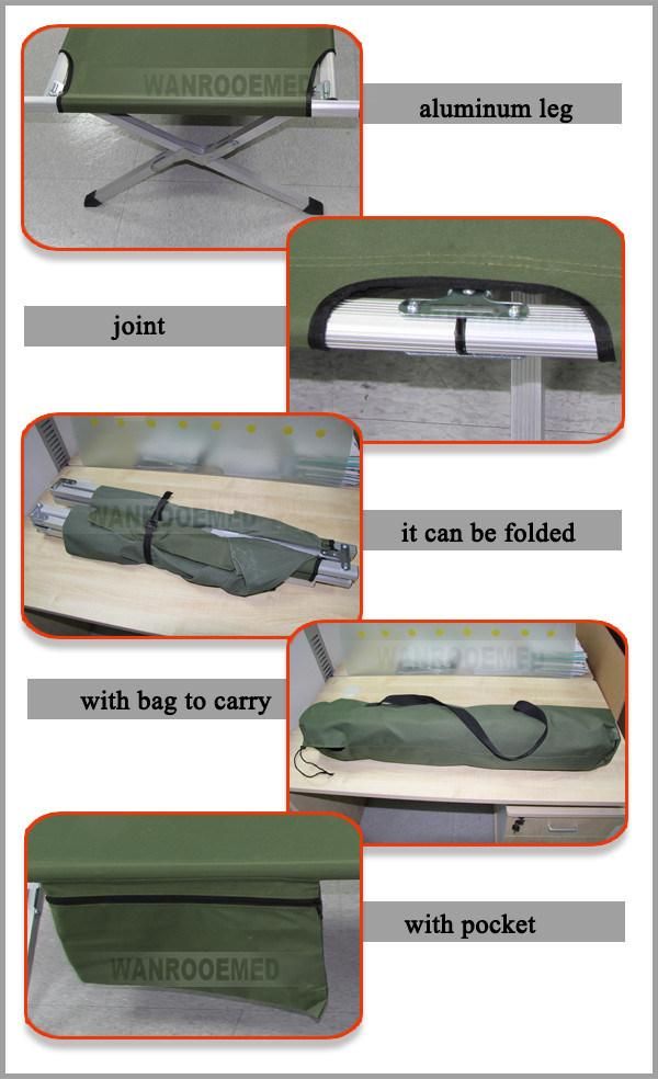 Ea-8A Aluminum Alloy Military Portable Foldingcamp Bed with Bag