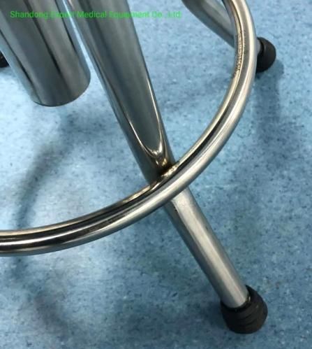 Hospital Medical Equipment Device System Control Patient Nursing Chair Stainless Steel Lifting Round Doctor Stool Nursing Chair Without Back