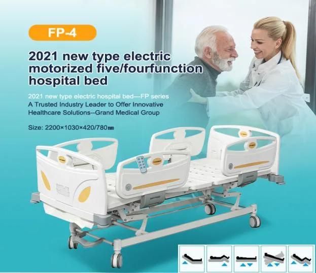 2022 New Type Easy to Operate Hospital Equipment Electric Motorized Five Function Hospital Bed