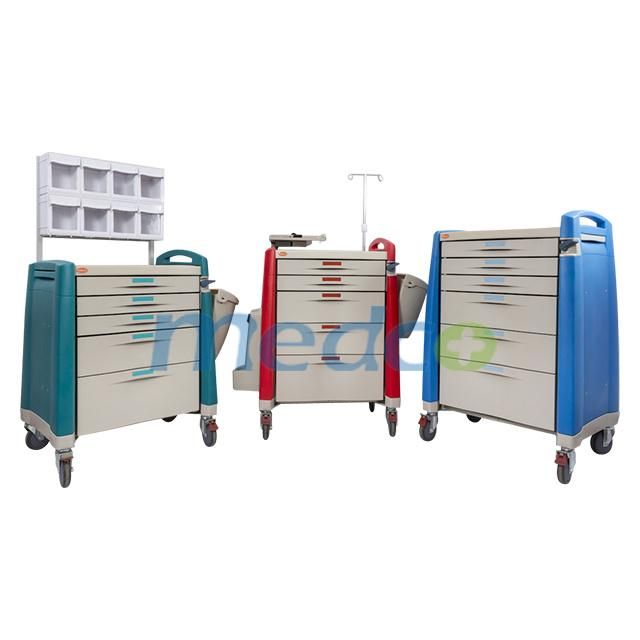 Medical Equipment Ce& ISO ABS Medical Emergency Trolley