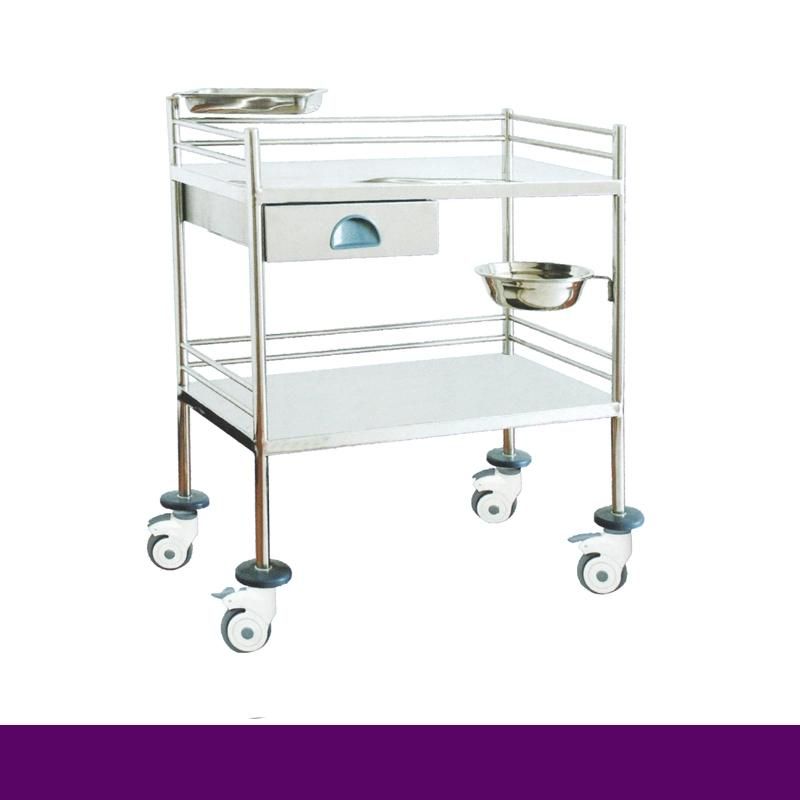 Rh-Crcr08 Hospital Stainless Steel Treatment Cart