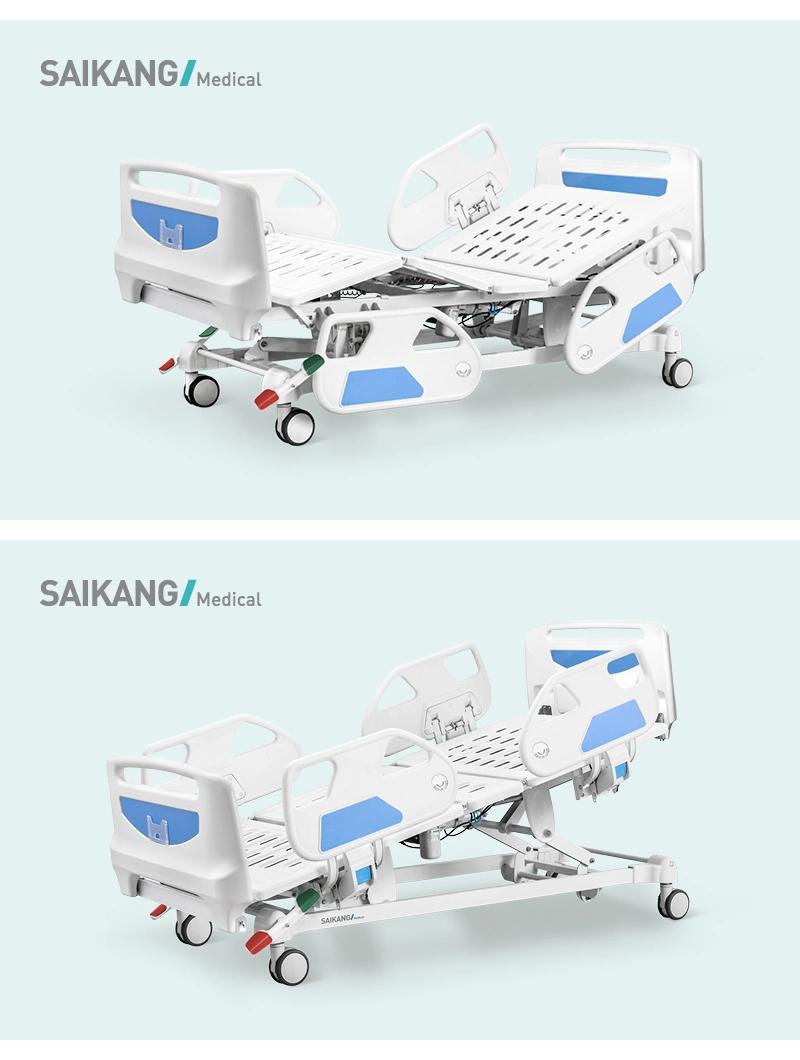 B8e Saikang Professional Comfortable Multifunction Foldable Clinic Hospital Bed Electric Medical ICU Bed