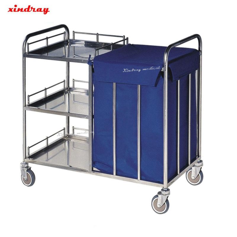 ABS Surgical Instrument Cart / ABS Instrument Trolley/ Three Shelves ABS Treatment Trolley
