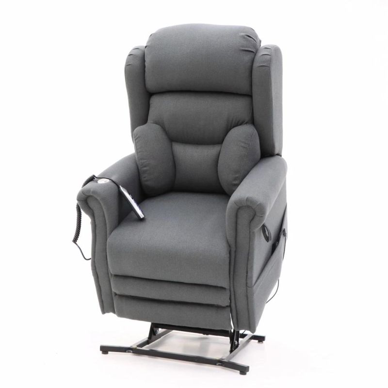 Jky Fabric Power Electric Mobility Riser Lift Recliner Chair Reclining with Tray Table and LED Lights for The Elderly