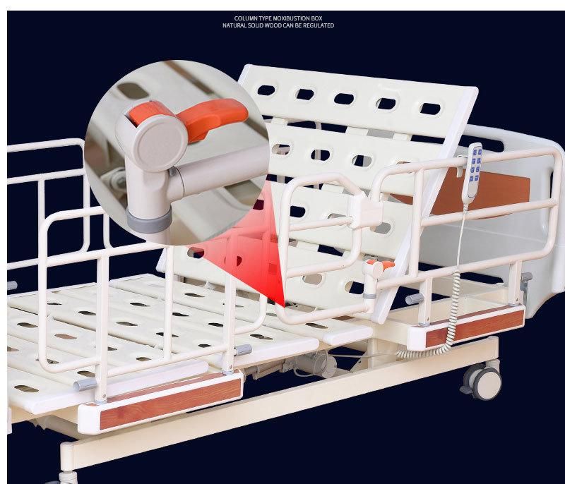 Hot Selling Remote Control Electric Nursing Bed Multi-Functional Convalescent Bed Folding Guardrail Hospital Bed