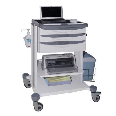 New Style Laptop Cart Lift Table Trolleys Medical Nurse Computer Cart