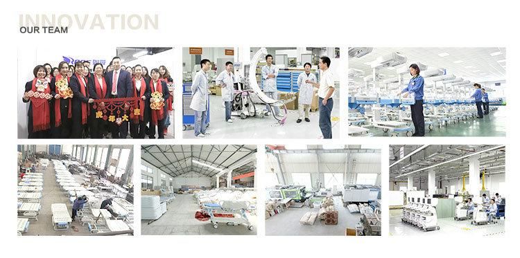 Bah502 Hospital Patient Furniture Manual Multi-Function Medical Hydraulic Nursing ICU Bed