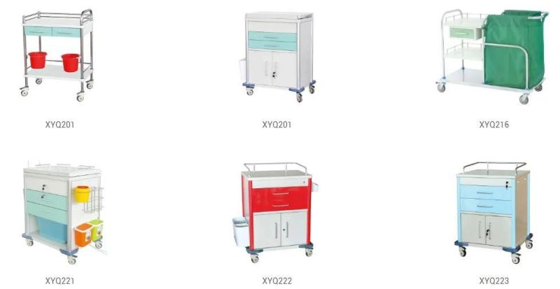 High Reputation ABS Cart Medical Hospital Emergency Trolley