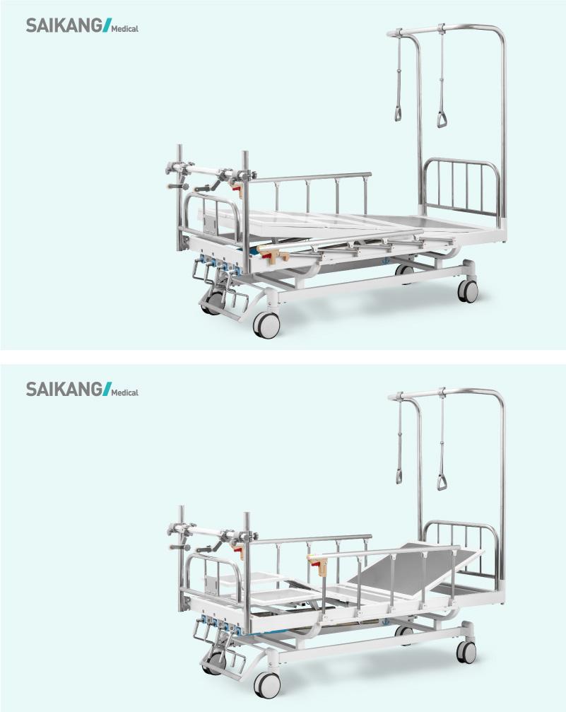 GS4K Orthopaedic Adjustable Hospital ABS Manual Bed