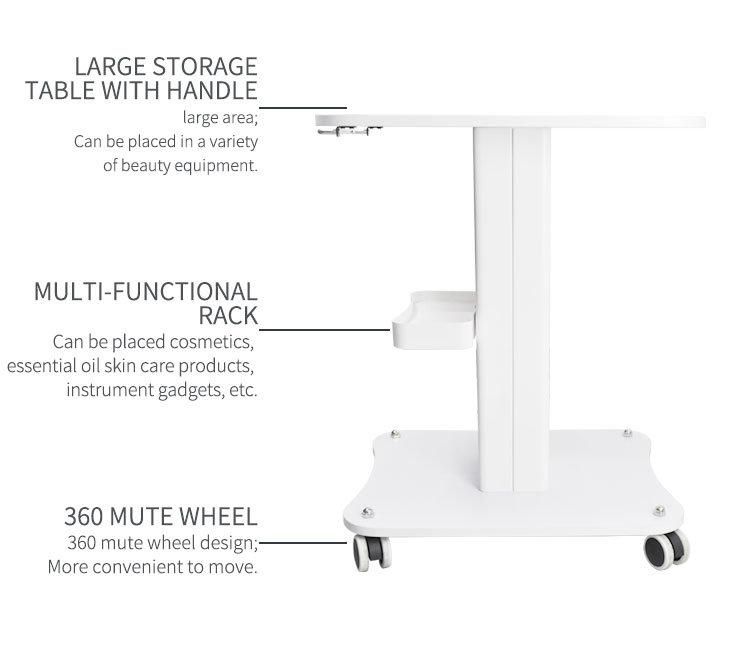 Beauty Salon Used Trolley Cart for Beauty Machine Stand with Roller