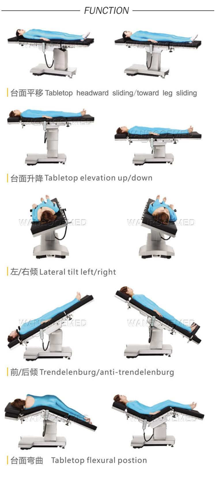 Aot700 Hospital Theatre Multi-Purpose Electrical Medical Hydraulic X-ray Operation Table with Waterproof Design
