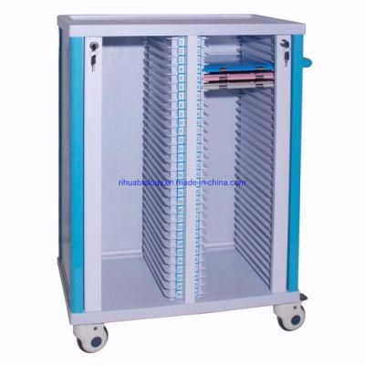 Hospital Double File Cart, Without Compartment Drawer