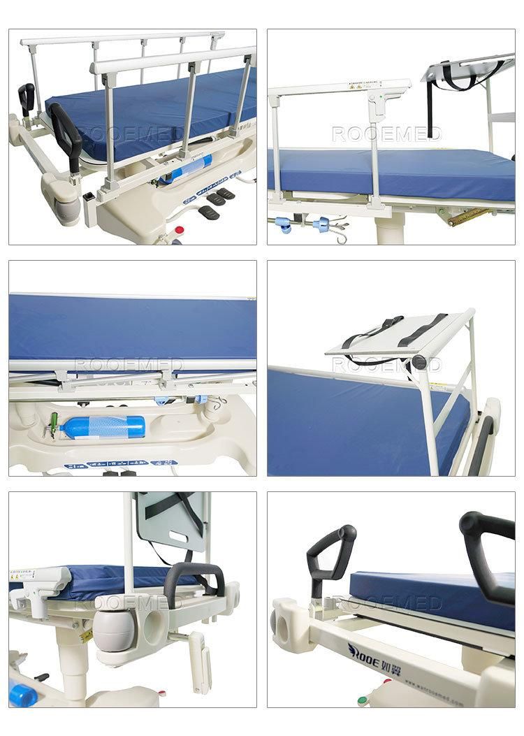 Factory Direct Supply Medical Manual Hydraulic Torlley Height Adjustable Stretcher Patient Transfer Cart for Transporting