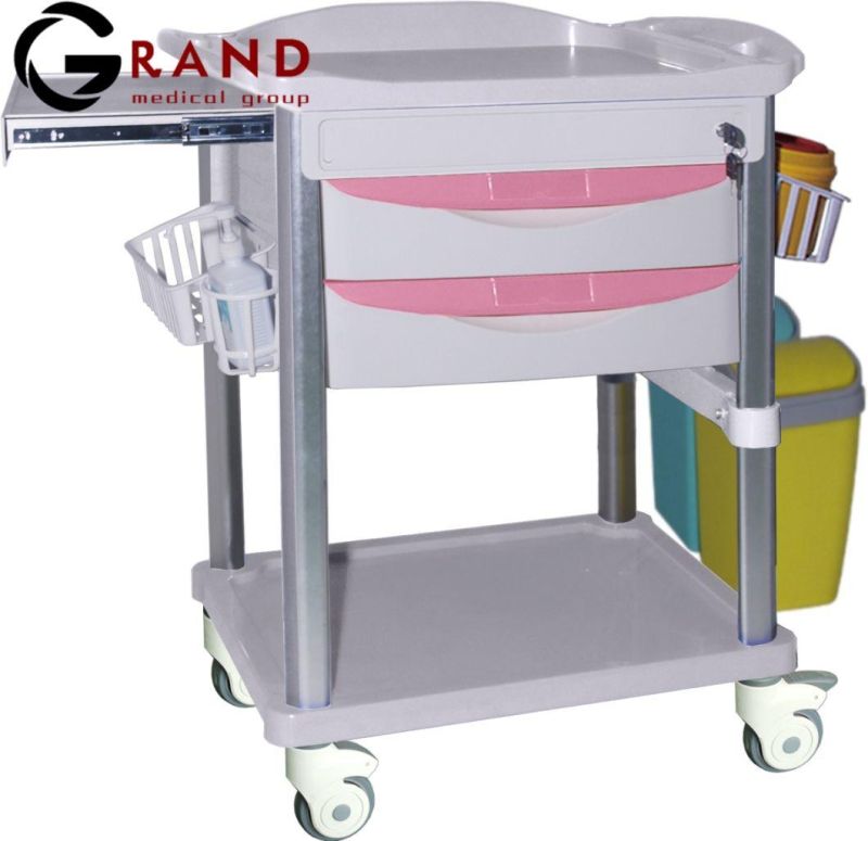 Hospital Furniture 5 Layers Treatment Cart Medical Trolley Medicine Trolley Big Size ABS Ward Nursing Treatment Trolley ABS Hospital Treatment Nursing Trolley