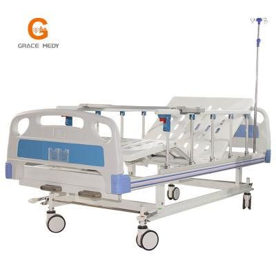 A03-1 Medical 2 Function Manual Hospital Bed with Double Cranks ICU Nursing Bed
