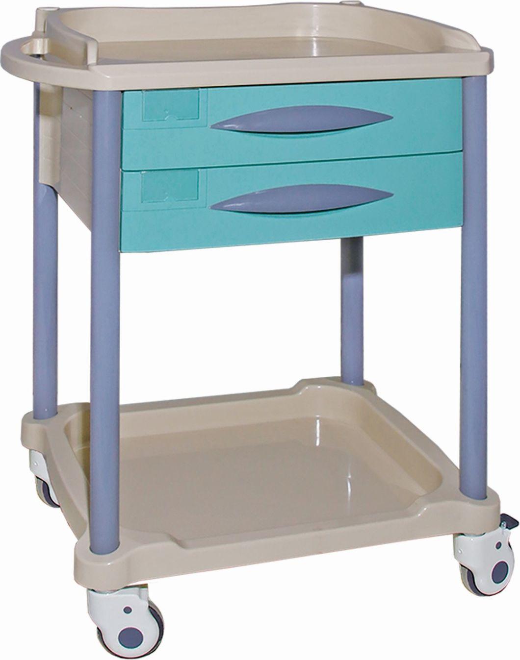 Colorful Manufacturer Size OEM ABS Medical Nursing Cart Mobile Drug Medication Changing Patient Nursing Medicine Trolley/Cart