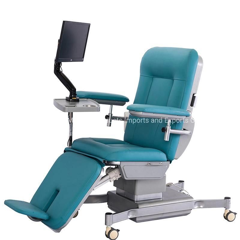 Hospital Medical Manual Reclining Transfusion Blood Extraction Donor Chair