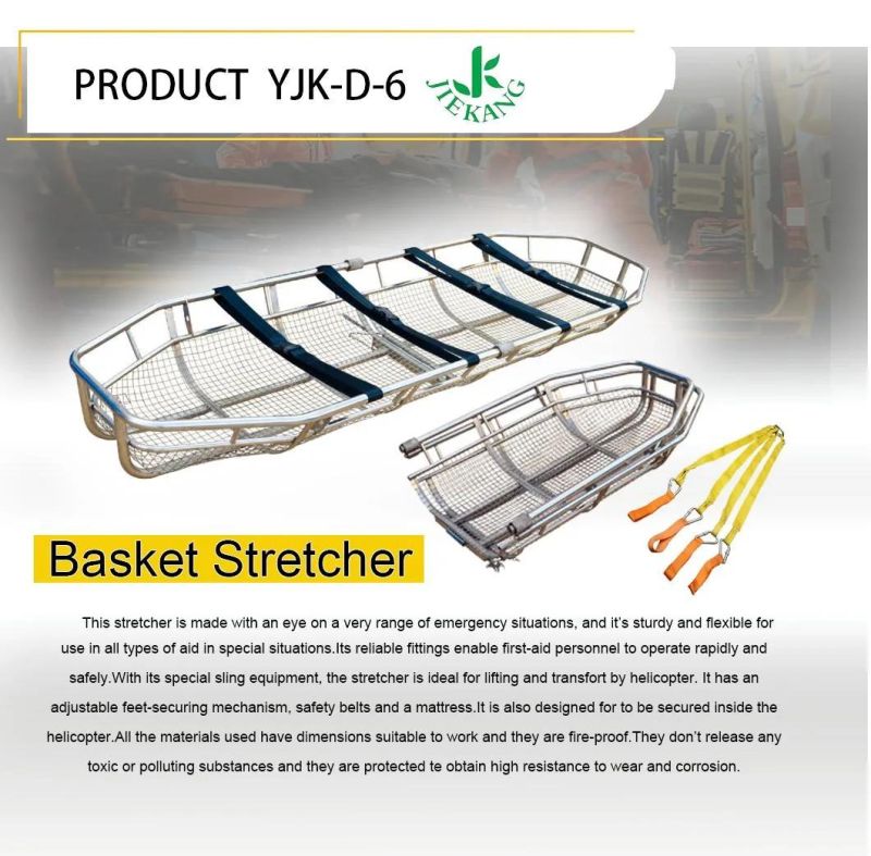 Stainless Steel Foldable Detachable Air Rescue Floating Device Basket Stretcher