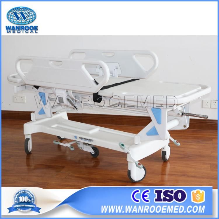 Bd111 Hospital Mobile Ambulance Manual Operation Transfer Trolley Stretcher Cart for Patient