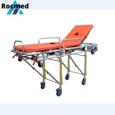 Hospital Medical Equipment Adjustable Patient Trolley Aluminum Alloy Emergency Rescue Folding Patient Transfer Ambulance Stretcher