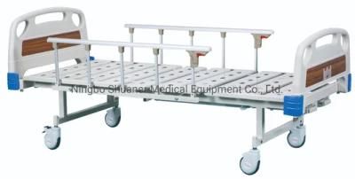 Shuaner Manual Medical Bed Three Crank Clinic Hospital Bed for Mobile Hospitals