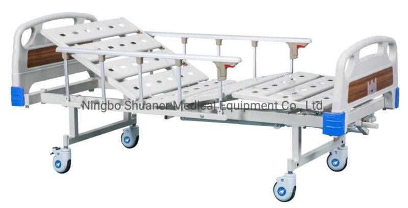 Medical Equipment Hospital Furniture Manual Cheap Two-Function Hospital Bed