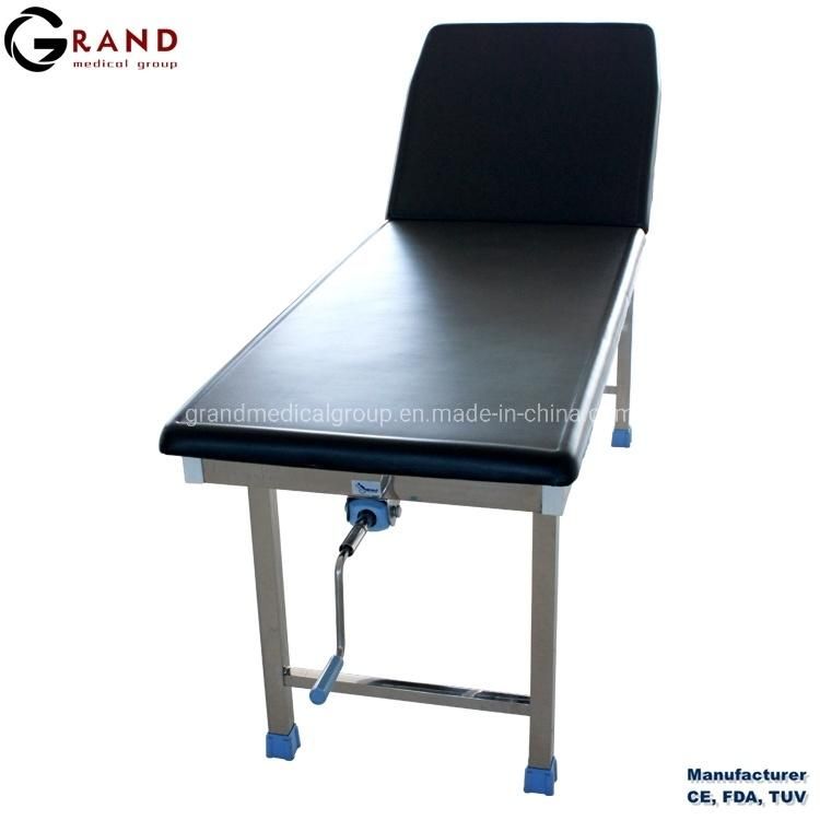 Stainless Steel Semi-Fowler Examination Bed Hospital Patient Medical Examination Bed Couch