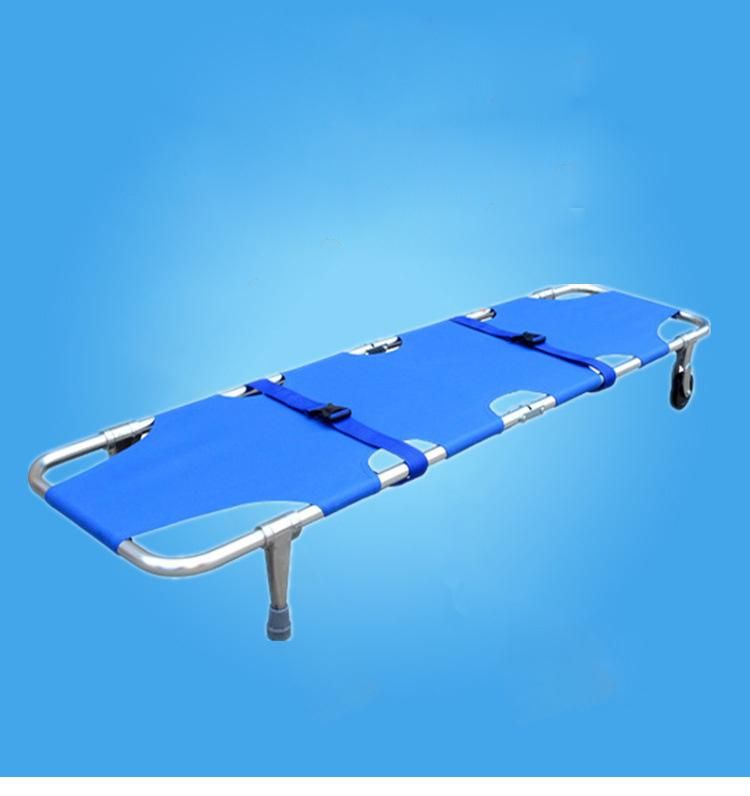 Aluminum Alloy Ambulance Trolley Wheels Fire Fighting First Aid Thickened Medical Rescue Simple Truck Simple Bed Hospital Stretcher