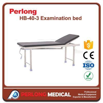 Stainless Steel Semi-Fowler Examination Bed with Handle Hb-40-3