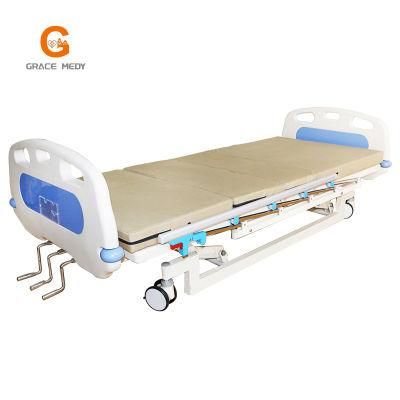 Medical Equipment Hospital Furniture Three Function Hospital Bed Three Crank ICU Bed ABS Headboard