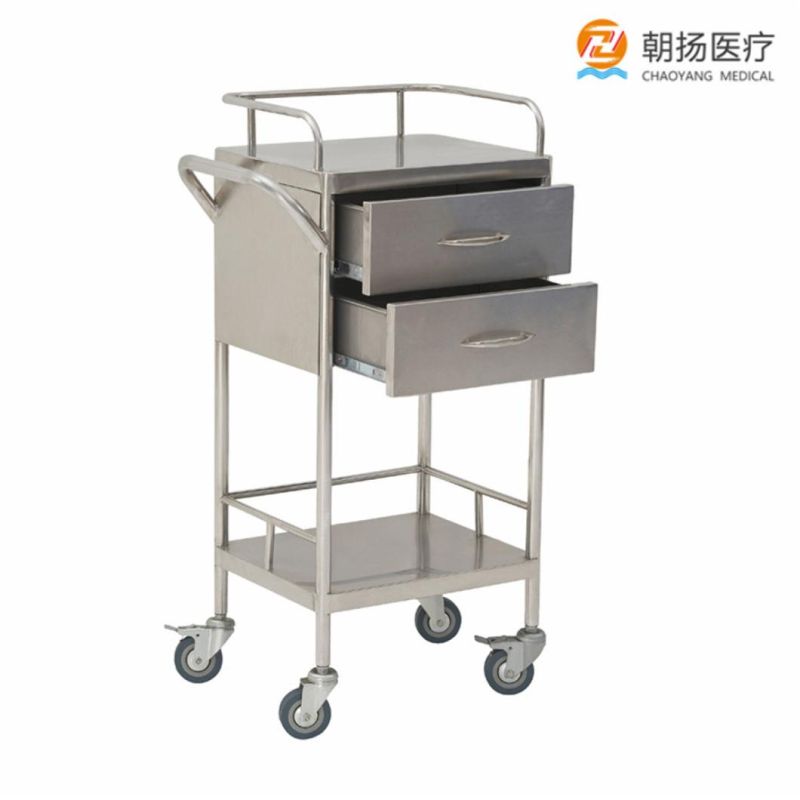 Hospital Furniture Stainless Steel Medical Instrument Trolley