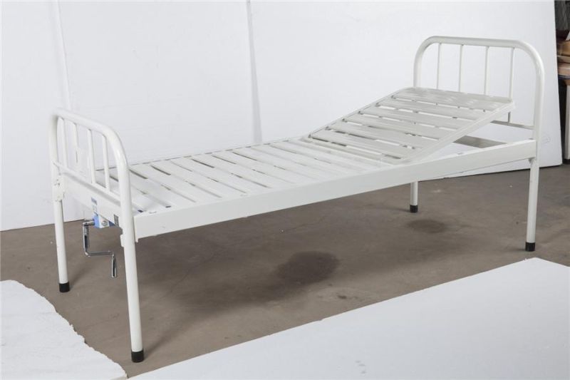 Hospital Equipment Cold Rolled Steel One Shake Manual Patient Hospital Nursing Bed